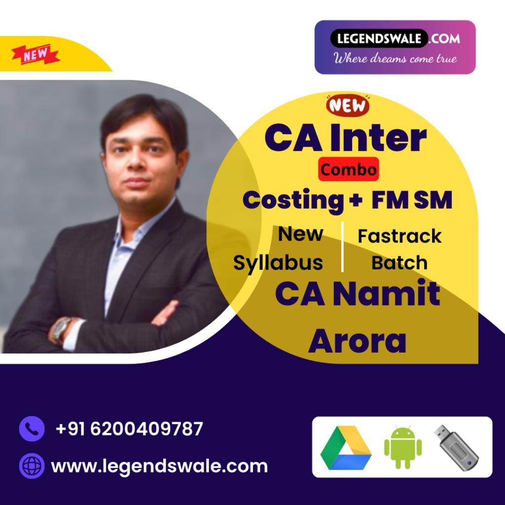 Ca Inter New Syllabus Combo Costing Fm Sm Fastrack Batch By Ca Namit