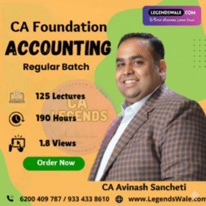 CA Foundation New Syllabus Accounting Regular Batch By CA Avinash Sancheti