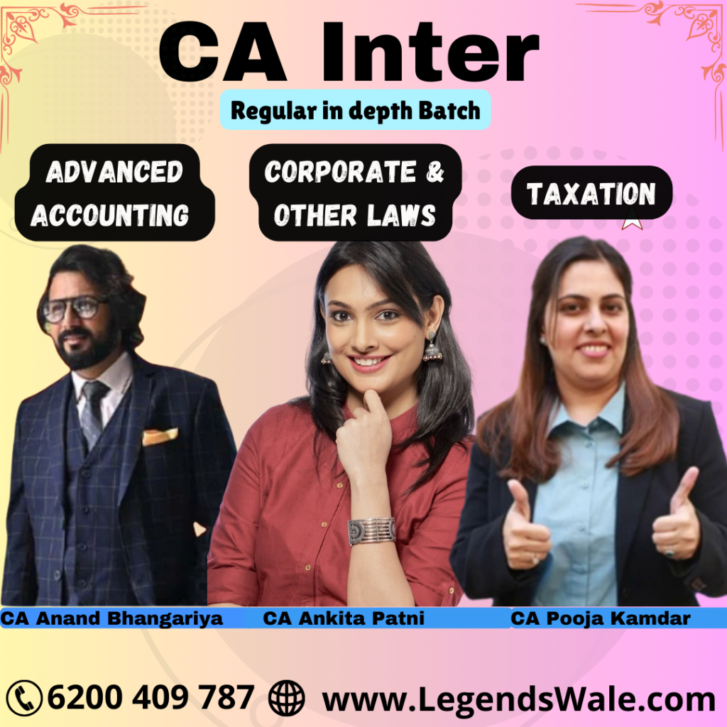 CA Inter New Syllabus Group 1 Combo Live Regular Lectures By Swapnil ...