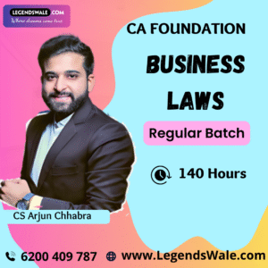 CA Foundation Business Laws Regular New Syllabus By CS Arjun Chhabra