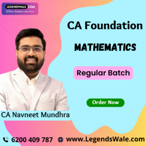 CA Foundation New Syllabus Math, Stats & LR (Q.A) Regular Batch By CA Navneet Mundhra