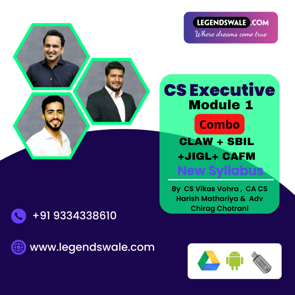 CS Executive Module 1 Combo Regular Batch By CS Vikas Vohra , CA CS ...