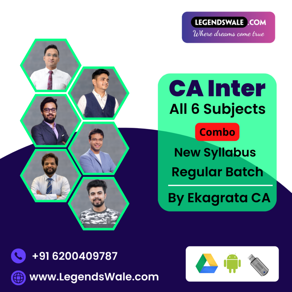 CA Inter New Syllabus Combo All 6 Subjects Both Group Regular Batch By ...