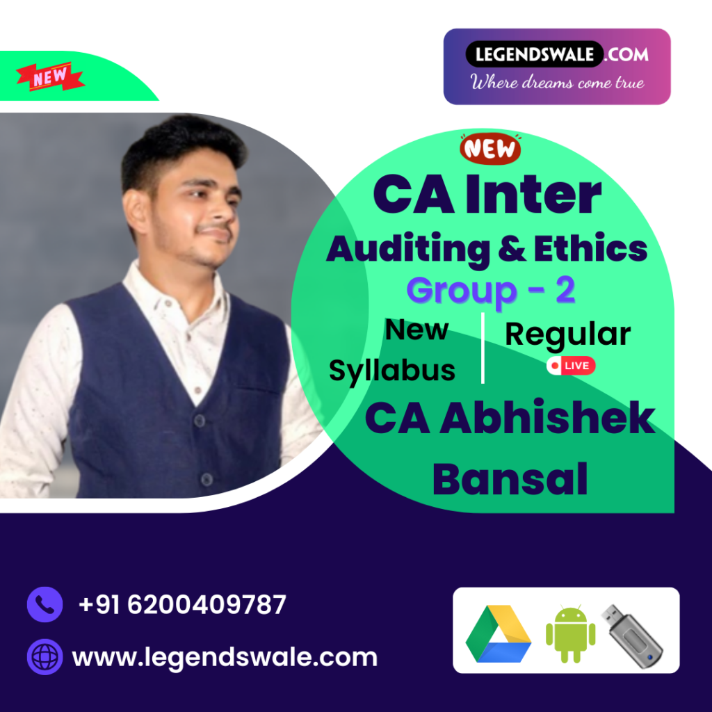 CA Inter New Syllabus Auditing & Ethics Regular Batch By CA Abhishek ...