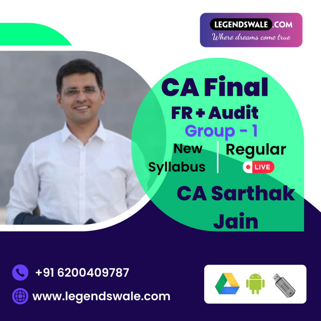 CA Final New Syllabus Combo Financial Reporting & Audit Regular Batch ...