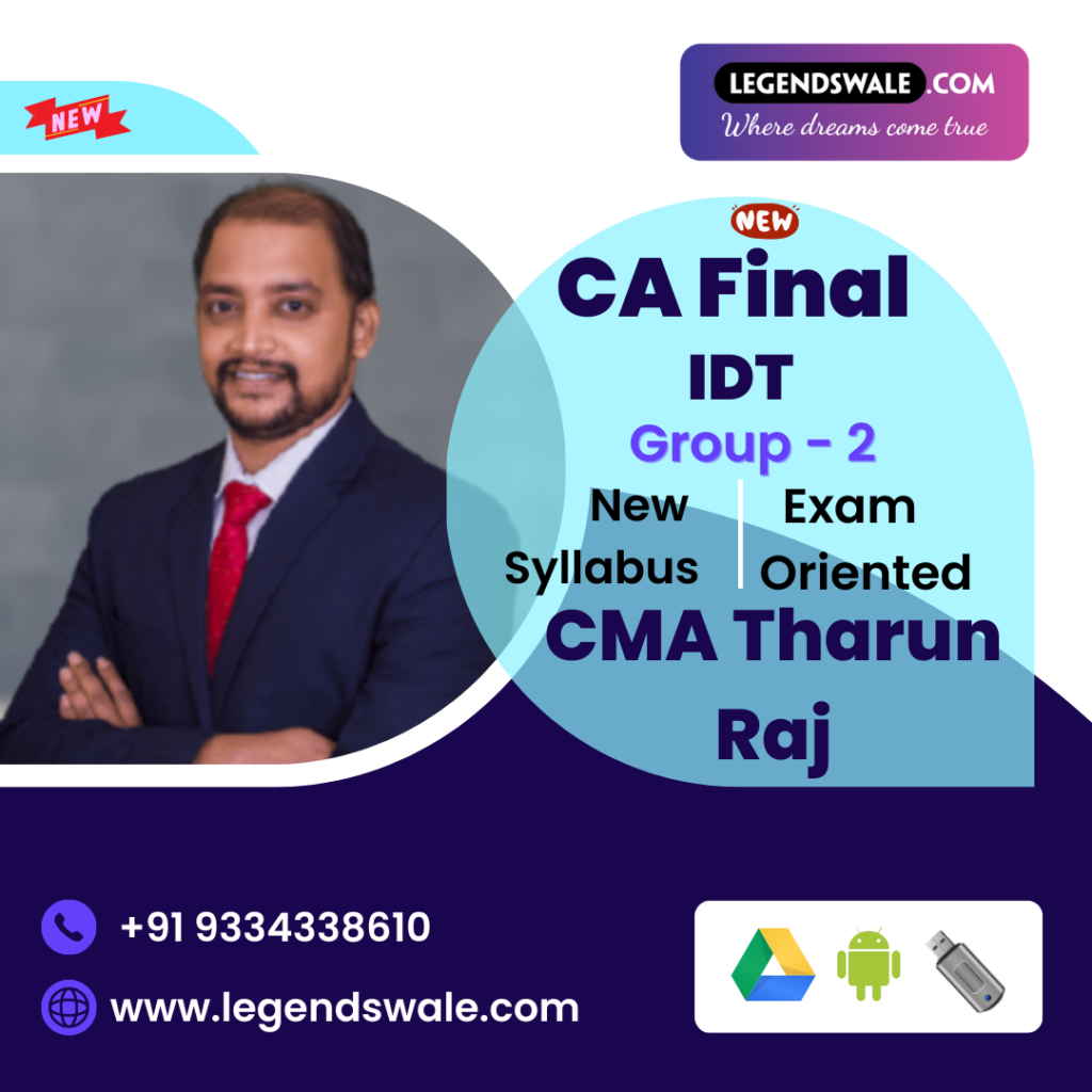 CA Final New Syllabus Indirect Tax (IDT) Exam Oriented Batch By CMA ...