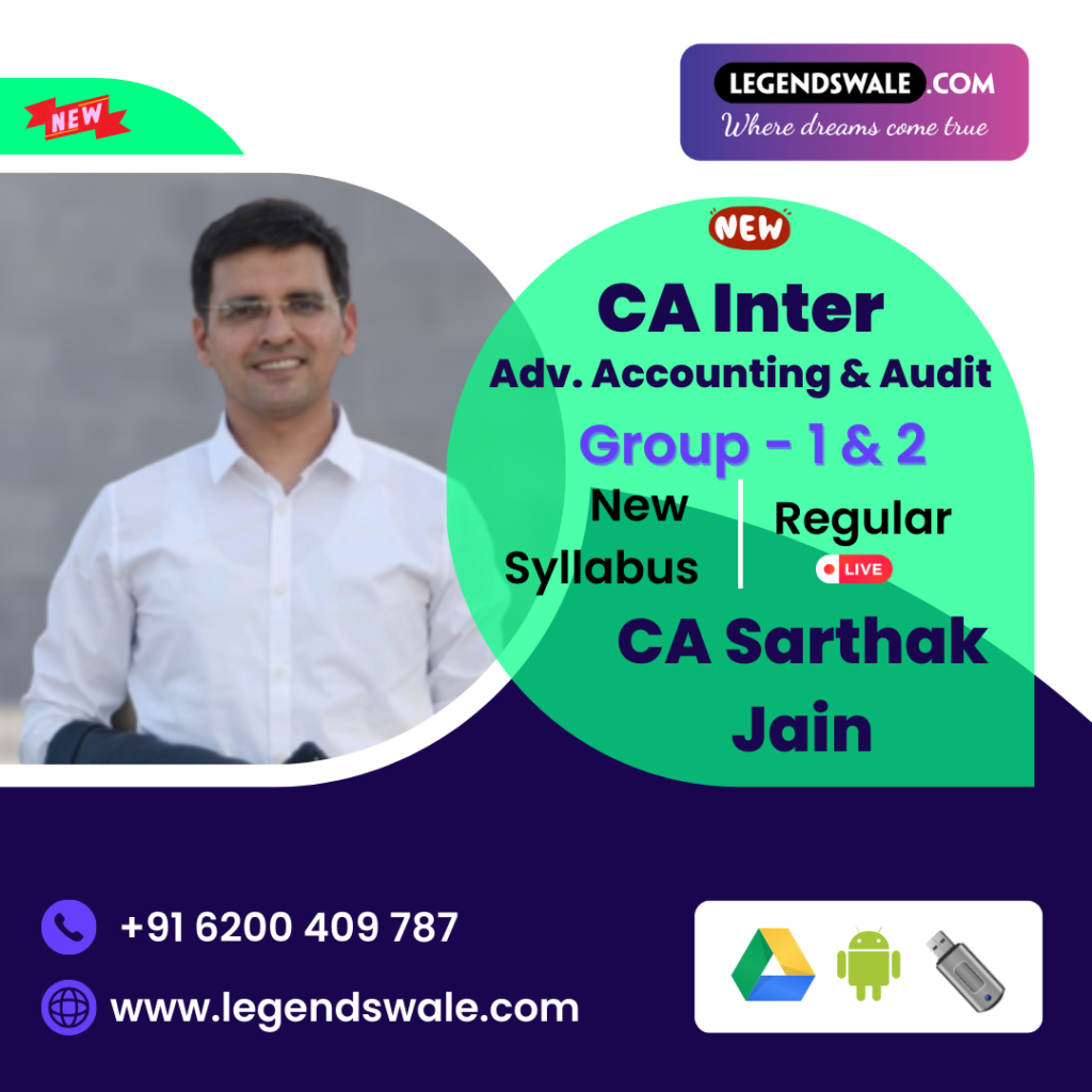 CA Inter New Syllabus Advanced Accounting & Audit Regular Batch By CA ...