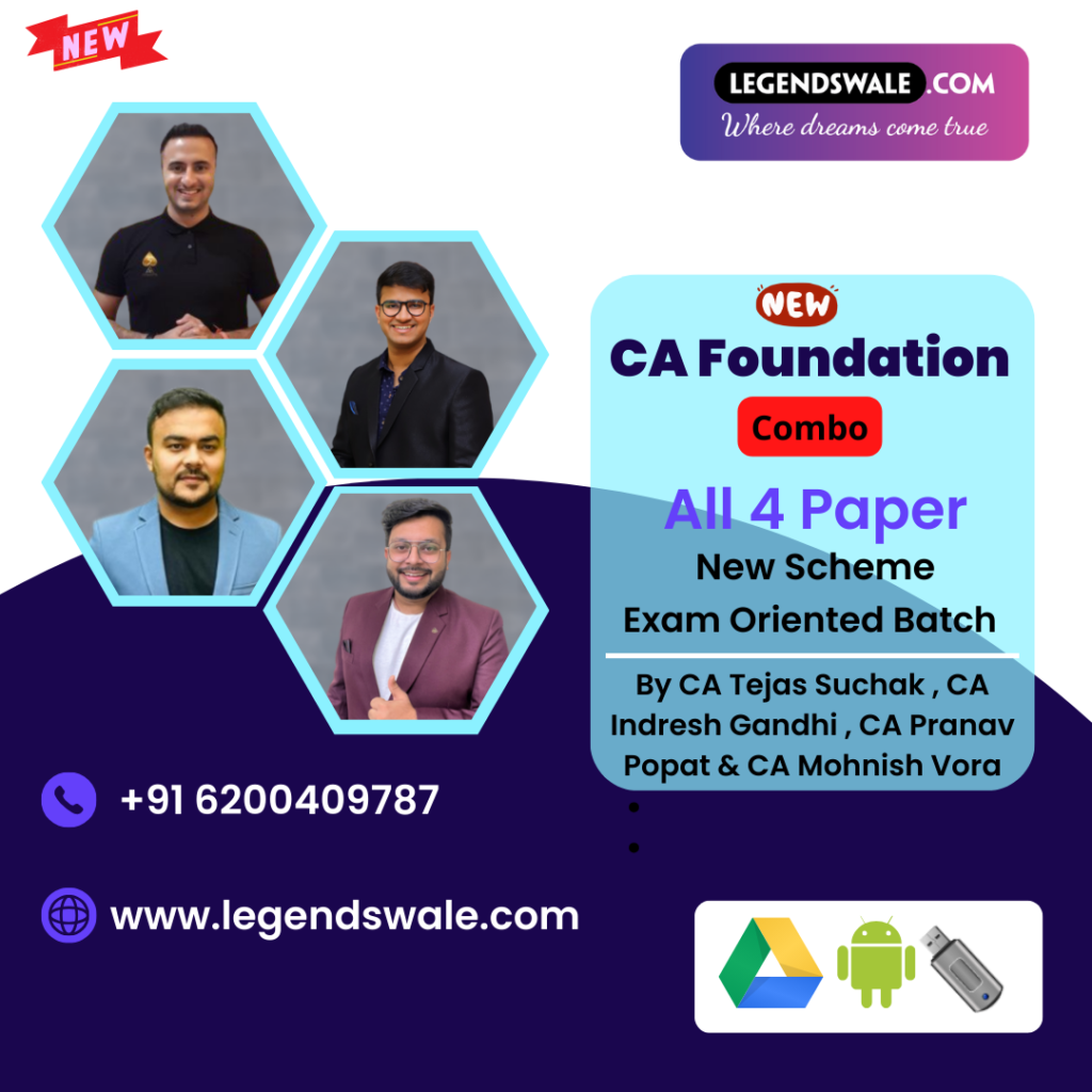 CA Foundation New Syllabus Combo All 4 Subjects Exam Oriented Batch By ...