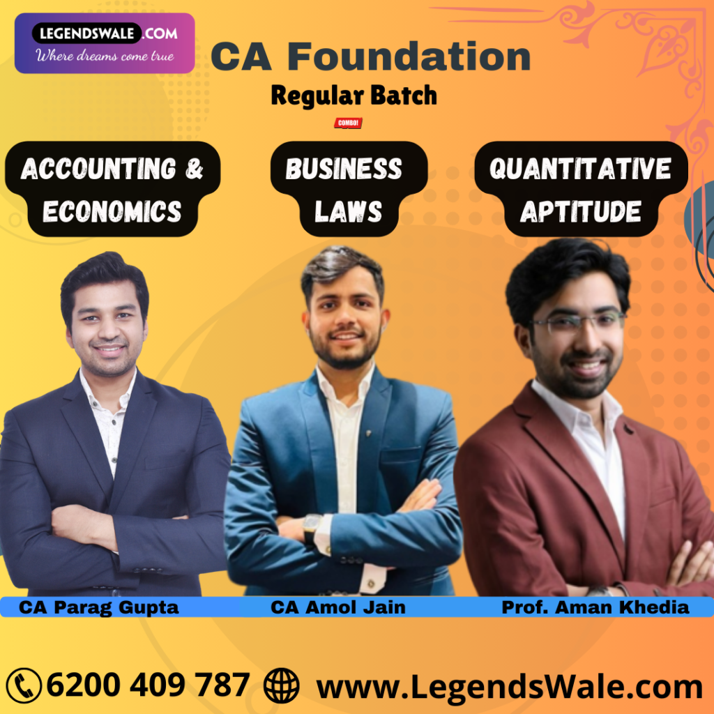 CA Foundation New Syllabus All 4 Subjects Combo Regular Batch By Vsmart ...