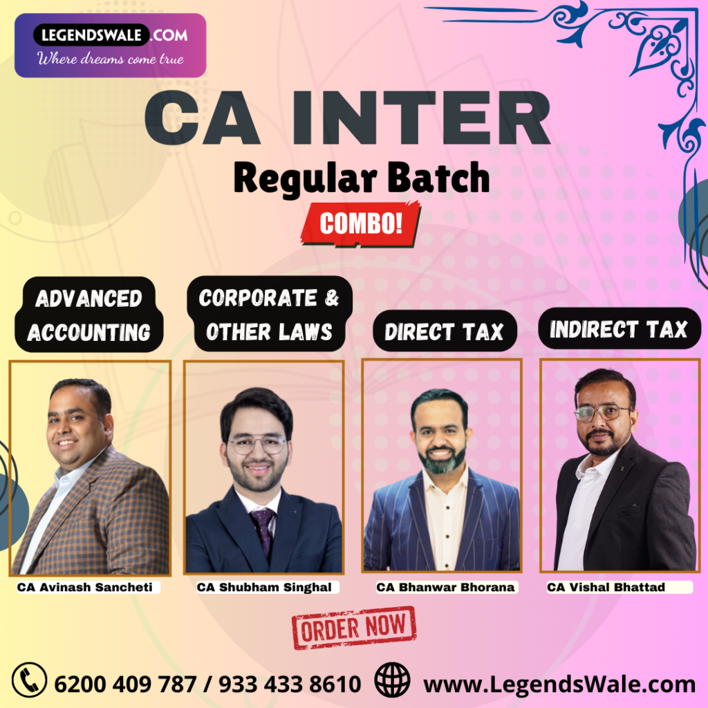 CA Inter New Syllabus Group 1 Combo Regular Batch By CA Avinash ...