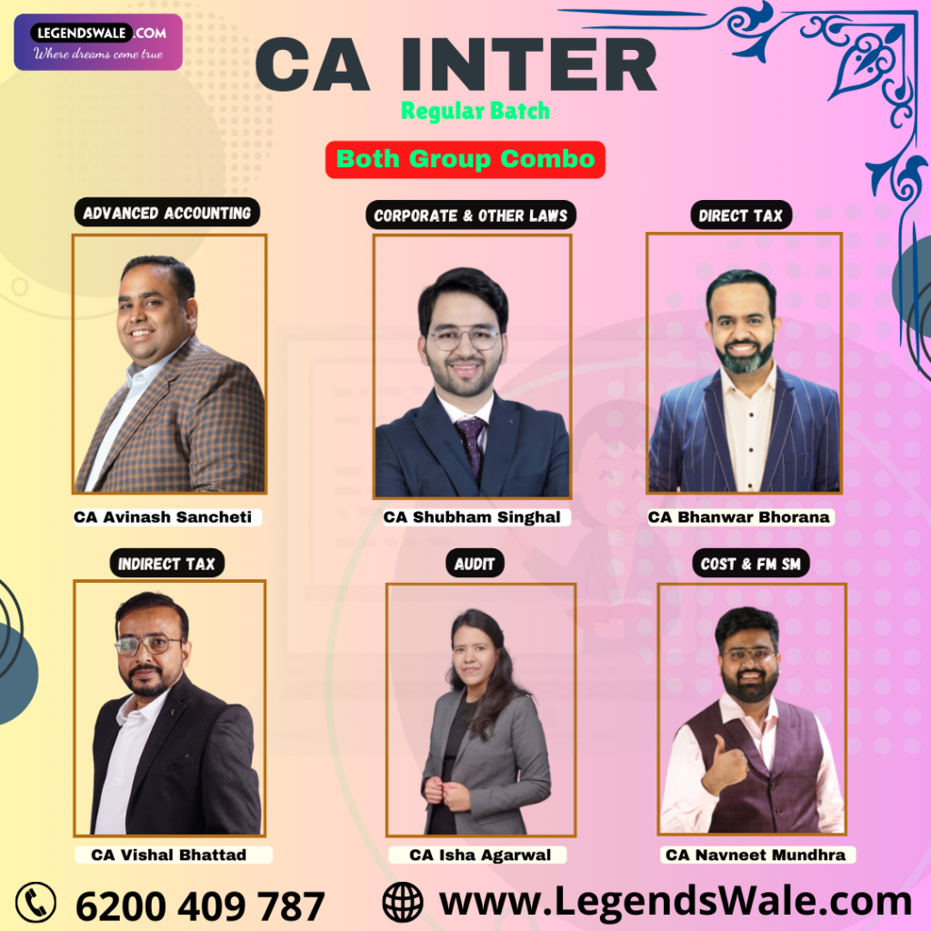 CA Inter New Syllabus Both Group Combo Regular Batch By CA Avinash ...