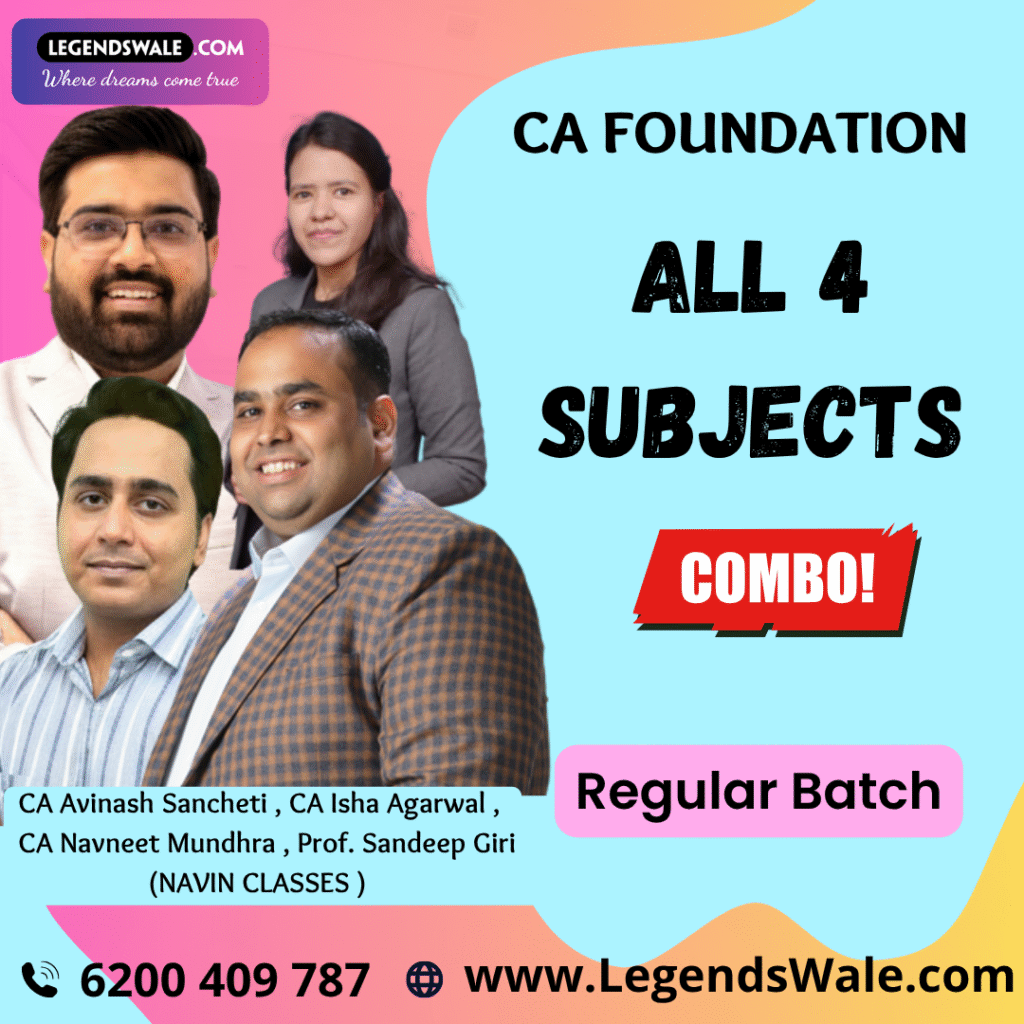 CA Foundation New Syllabus All 4 Subject Combo Regular Batch By Navin ...