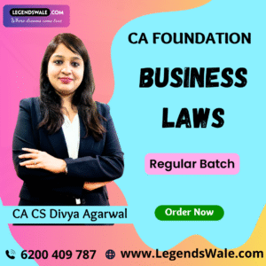 CA Foundation New Syllabus Business Laws Regular Batch By CA Divya Agarwal