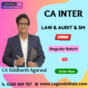 CA Inter New Syllabus Corporate & Other Laws & Audit & SM Combo Regular Batch By CA Siddharth Agarwal