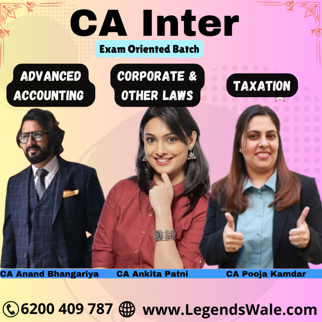 CA Inter New Syllabus Group 1 Combo Exam Oriented Batch By Swapnil ...