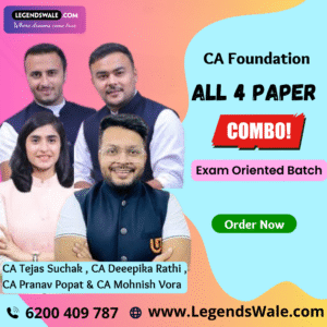 CA Foundation New Syllabus Combo All 4 Subjects Exam Oriented Batch By Ultimate CA - CA Tejas Suchak ,CA Deepika Rathi , CA Pranav Popat & CA Mohnish Vora