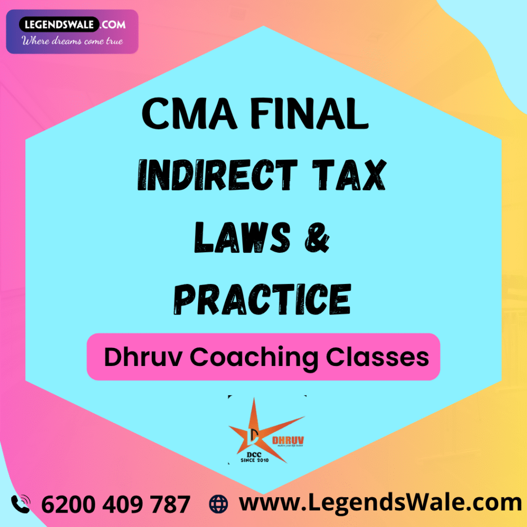 CMA Final Indirect Tax Laws & Practice Regular Batch By CA Sonal Saboo ...