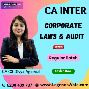 CA Inter Combo Law & Audit Regular Batch By CA CS Divya Agarwal