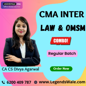 CMA Inter Combo Business Laws & Ethics & OMSM Regular Batch By CA CS Divya Agarwal