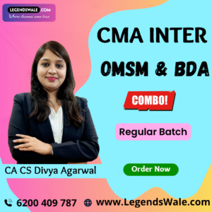 CMA Inter Combo OMSM & BDA egular Batch By CA CS Divya Agarwal