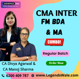 CMA Inter Combo FM BDA & MA Regular Batch By CA CS Divya Agarwal & CA Manoj Sharma