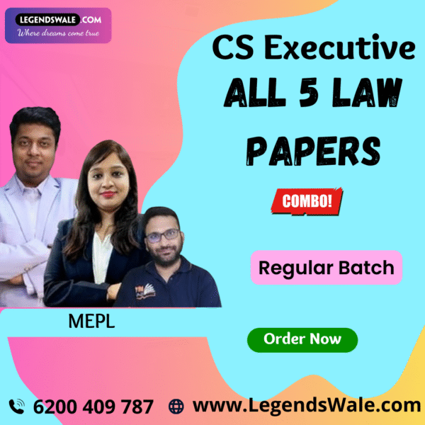 CS Executive Both Group All 5 Law Papers Combo Regular Batch By MEPL ...