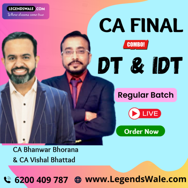 CA Final New Syllabus DT & IDT Combo Regular Batch By CA Bhanwar Borana ...