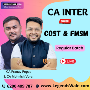 CA Inter Costing & FM SM Regular Live Batch Combo By CA Pranav Popat & CA Mohnish Vora