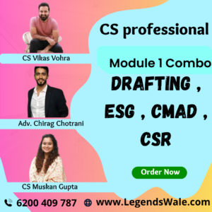 CS professional Module 1 Combo-New syllabus (Drafting , ESG , CMAD , CSR) By Yes Academy
