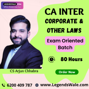 CA Inter New Syllabus Corporate & Other Laws Exam oriented Batch By CS Arjun Chhabra