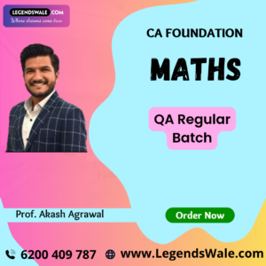 CA Foundation Maths (QA Regular Batch) For Sep 26 | Jan 27 | May 27