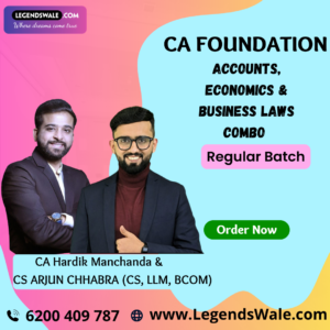 CA Foundation Accounts, Economics & Business Laws Combo (Regular Batch) For Sep 26 | Jan 27 | May 27