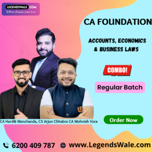 CA Foundation Accounts, Economics & Business Laws Combo (Regular Batch) By CA Hardik Manchanda ,CA Mohnish Vora, & CS Arjun Chhabra