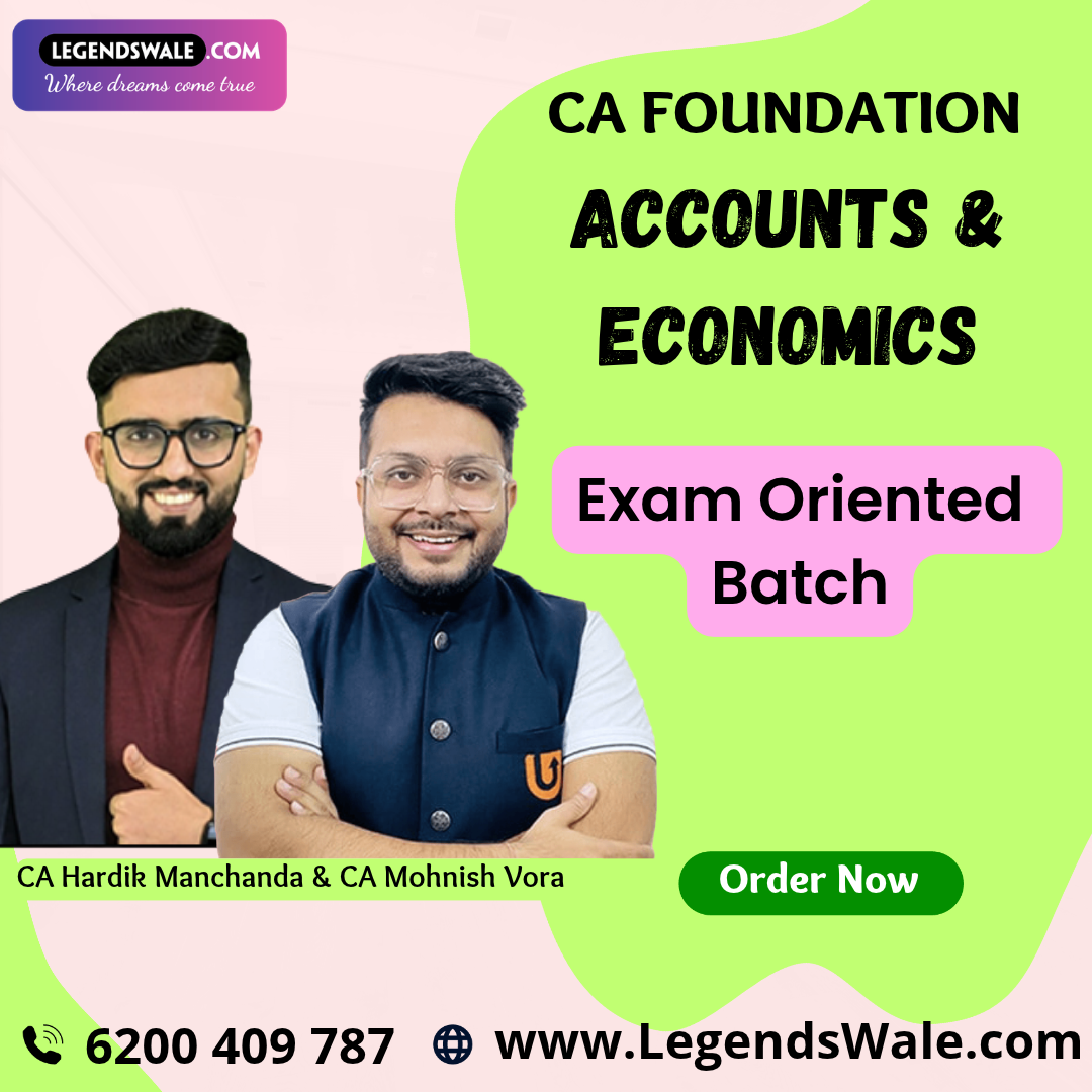 CA Foundation Accounts & Economics (Exam Oriented) By CA Hardik Manchanda & CA Mohnish Vora