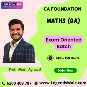CA Foundation Maths (QA) (Exam Oriented) Sep 26 Exams
