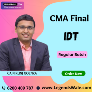 CMA Final Indirect Tax New Syllabus Regular Batch By CA Nikunj Goenka