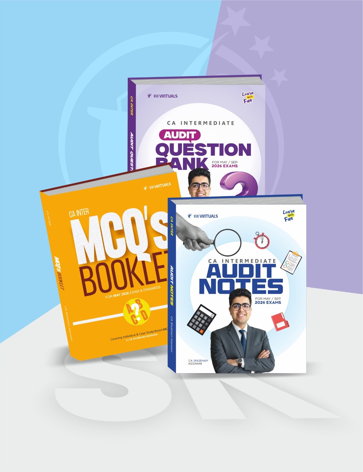CA Inter Combo Audit Notes, Question Bank & MCQ Book By CA Shubham Keswani
