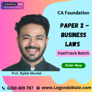 CA Foundation Business Laws (Paper 2) Fast Track Crash Course By Prof. Biplab Mondal