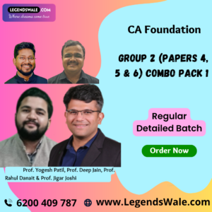 CA Inter Group 2 (Papers 4, 5 & 6) Combo Pack 1 By Prof. Yogesh Patil, Prof. Deep Jain, Prof. Rahul Danait & Prof. Jigar Joshi