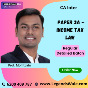 CA Inter Income Tax Law (Paper 3A: 100% English) Full Course By Prof. Mohit Jain