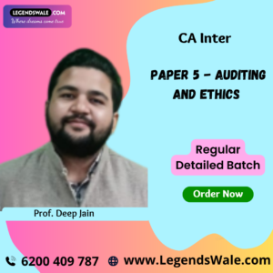 CA Inter Auditing and Ethics (Paper 5) Full Course By Prof. Deep Jain