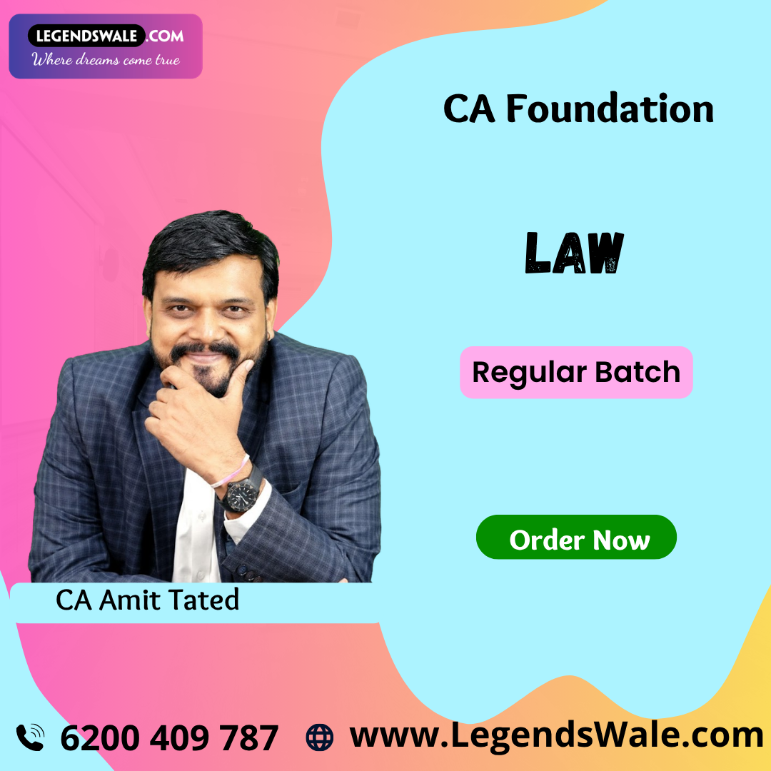 CA Foundation Business Laws (Paper 2: New Scheme) Full Course By CA CS Amit Tated Sir