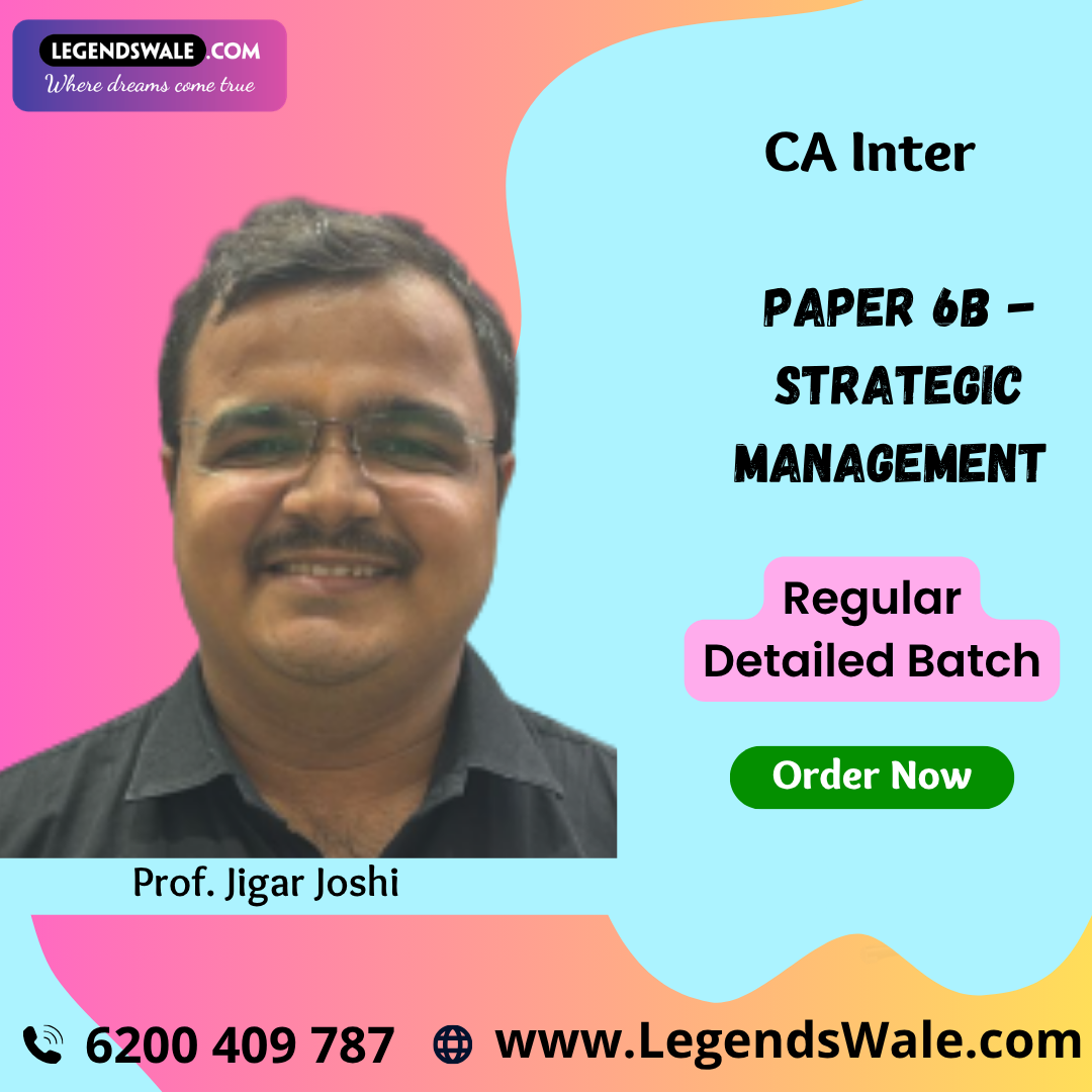 CA Inter Strategic Management (Paper 6B) Full Course By Prof. Jigar Joshi