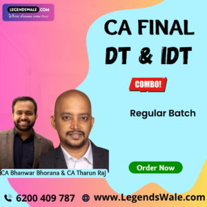 CA Final DT & IDT (Regular Batch) By CA Bhanwar Borana & CA Tharun Raj – Full English